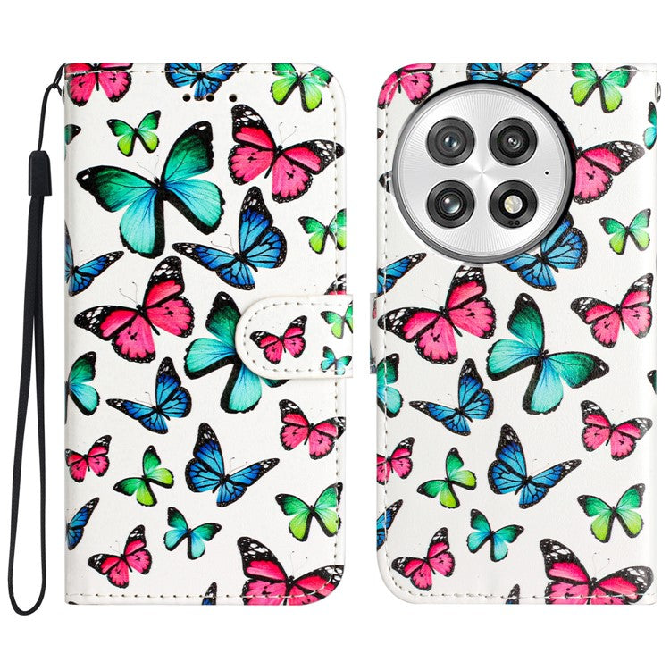 For OnePlus 13 Wallet Case Printed Pattern Design Leather Phone Cover - Butterflies