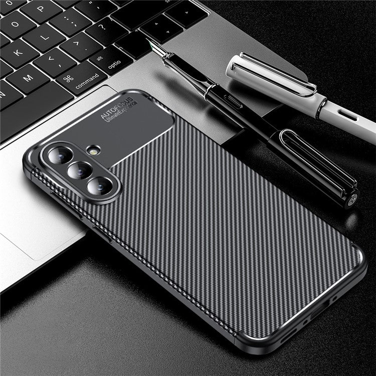 For Samsung Galaxy A36 5G Case Carbon Fiber Texture TPU Phone Cover Heat Dissipation