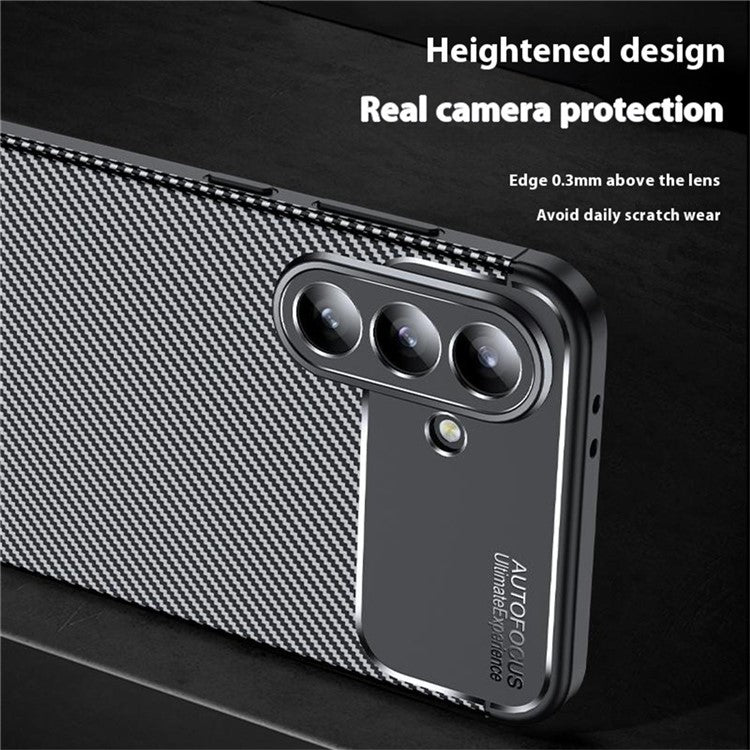 For Samsung Galaxy A36 5G Case Carbon Fiber Texture TPU Phone Cover Heat Dissipation