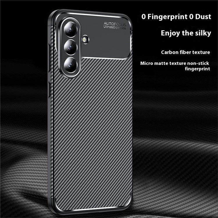 For Samsung Galaxy A36 5G Case Carbon Fiber Texture TPU Phone Cover Heat Dissipation