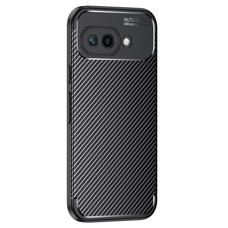 For Google Pixel 9a Case Carbon Fiber Texture TPU Phone Cover Heat Dissipation