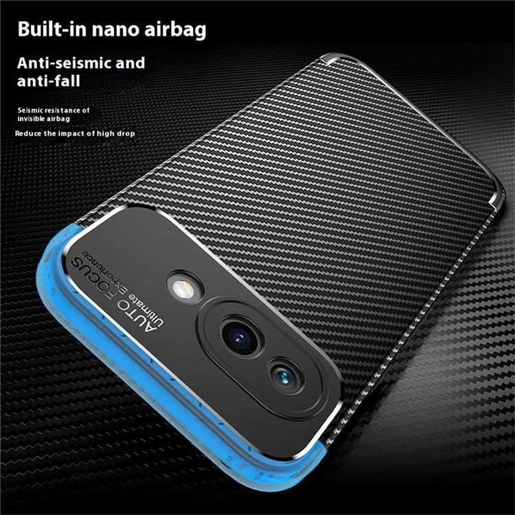 For Google Pixel 9a Case Carbon Fiber Texture TPU Phone Cover Heat Dissipation