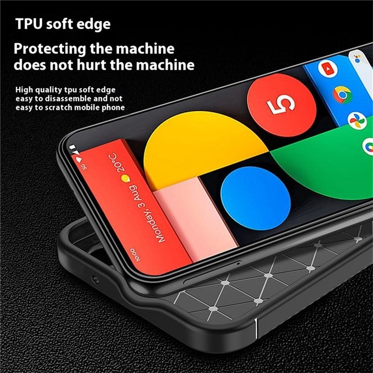 For Google Pixel 9a Case Carbon Fiber Texture TPU Phone Cover Heat Dissipation