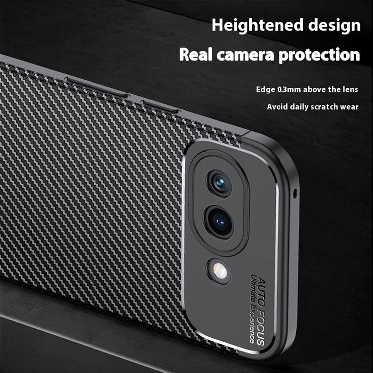 For Google Pixel 9a Case Carbon Fiber Texture TPU Phone Cover Heat Dissipation