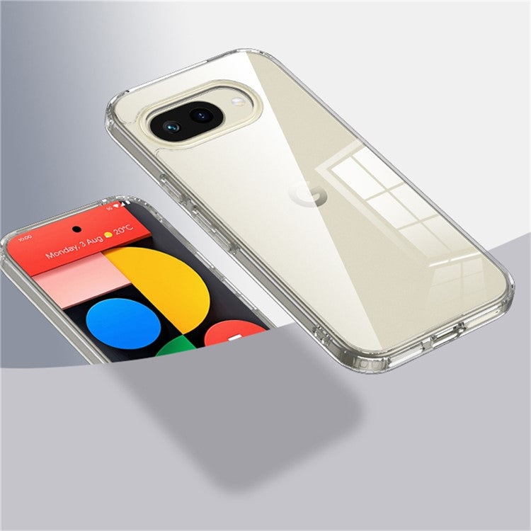 For Google Pixel 9a Case PC+TPU Phone Cover Airbag Protection - Transparent