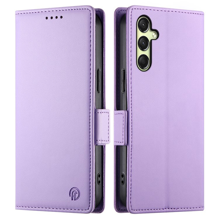 DF-010 For Samsung Galaxy A26 5G Stand Case PU Leather Wallet Phone Cover - Purple