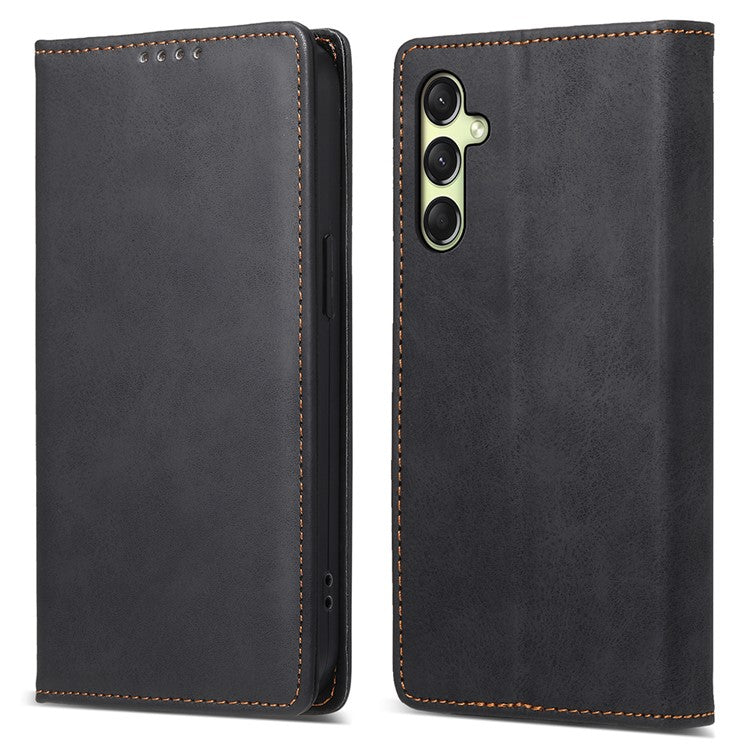 DF-05 For Samsung Galaxy A36 5G Wallet Case RFID Blocking PU Leather Phone Cover - Black