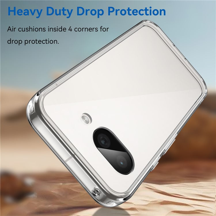 For Google Pixel 9a Case TPU+Acrylic Protective Clear Phone Cover - Transparent