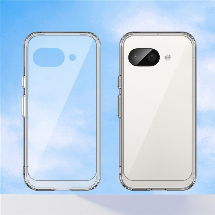 For Google Pixel 9a Case TPU+Acrylic Protective Clear Phone Cover - Transparent