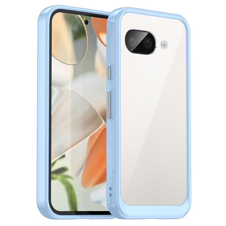 For Google Pixel 9a Case TPU+Acrylic Protective Clear Phone Cover - Blue