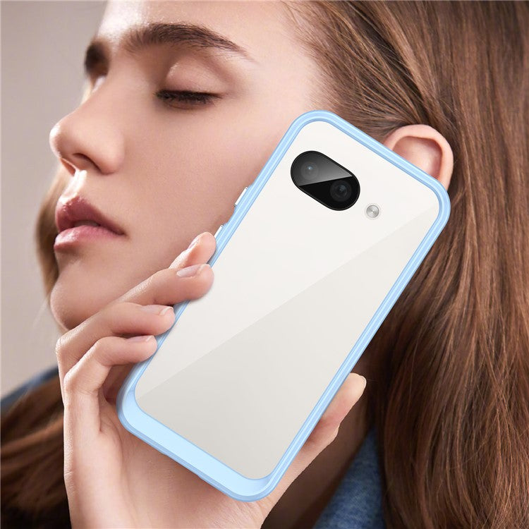 For Google Pixel 9a Case TPU+Acrylic Protective Clear Phone Cover - Blue