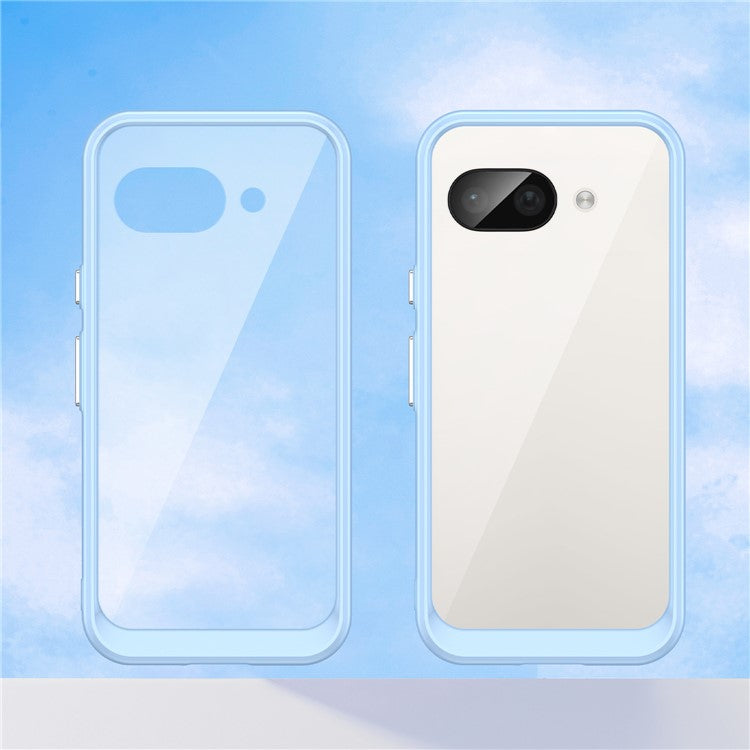 For Google Pixel 9a Case TPU+Acrylic Protective Clear Phone Cover - Blue