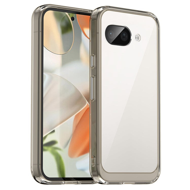 For Google Pixel 9a Case TPU+Acrylic Protective Clear Phone Cover - Transparent Grey