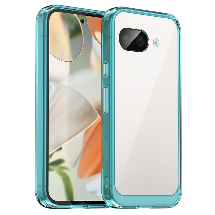 For Google Pixel 9a Case TPU+Acrylic Protective Clear Phone Cover - Transparent Blue