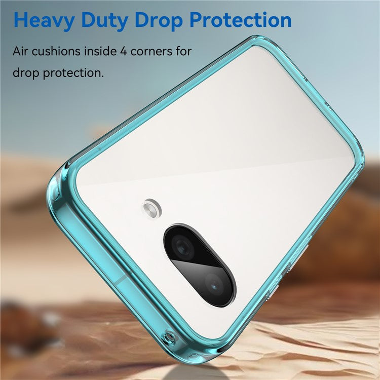 For Google Pixel 9a Case TPU+Acrylic Protective Clear Phone Cover - Transparent Blue