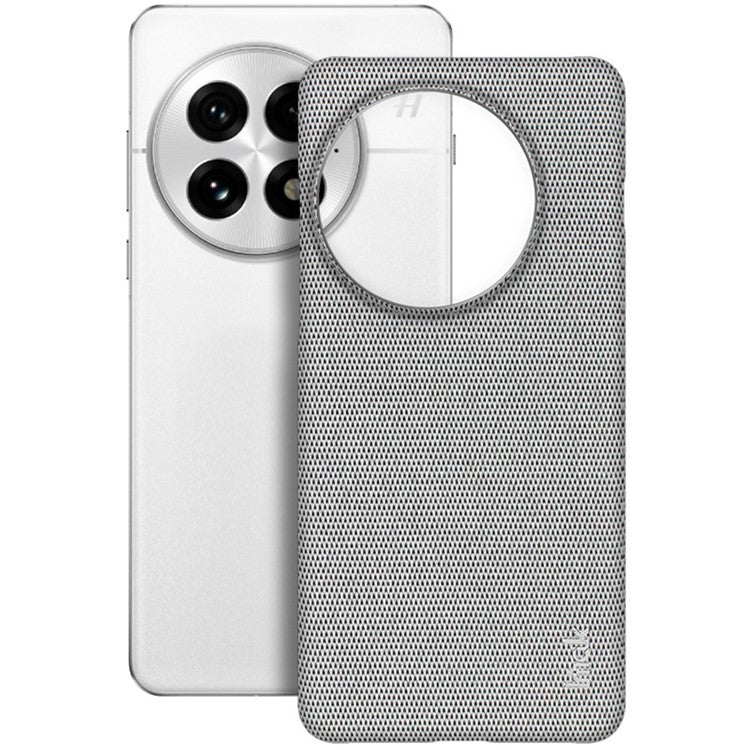 IMAK Ruiyi Series for OnePlus 13 Case Classic Fabric Texture Leather+PC Phone Cover - Light Grey