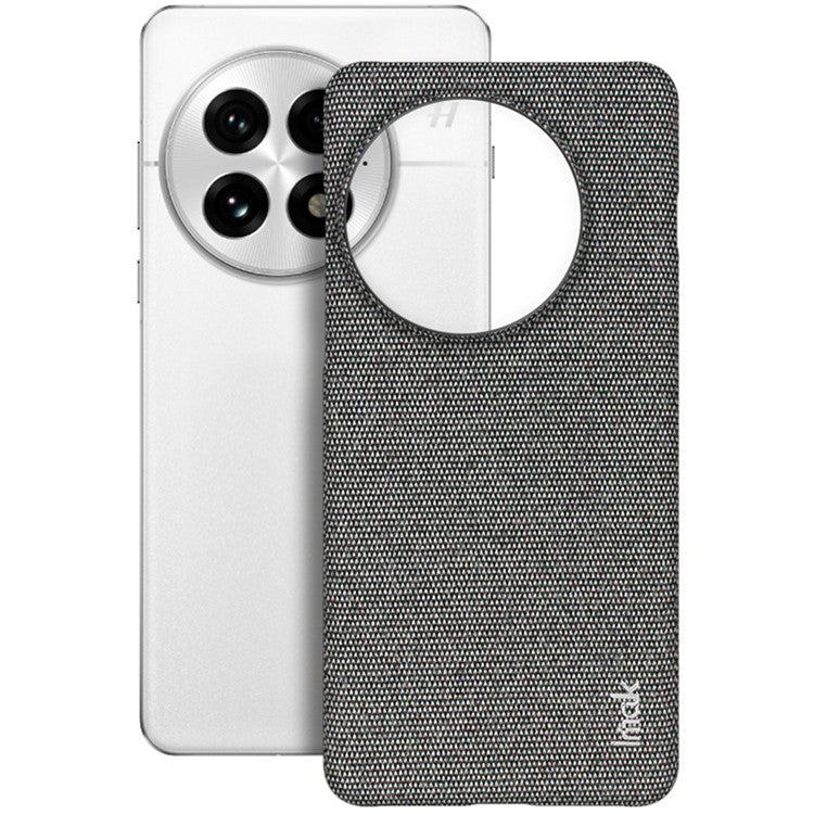 IMAK Ruiyi Series for OnePlus 13 Case Classic Fabric Texture Leather+PC Phone Cover - Dark Grey