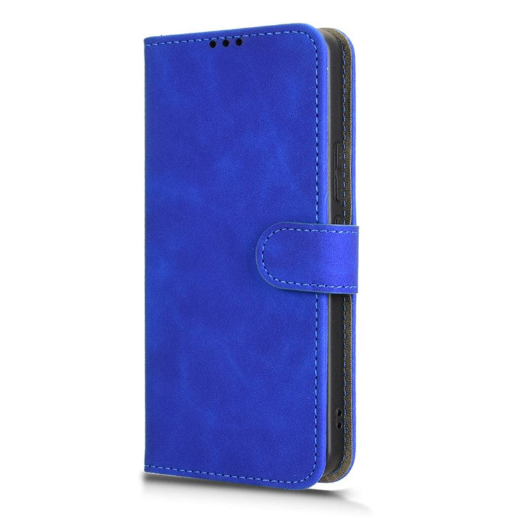 For vivo iQOO Z9 5G Leather Case Skin-Feel Anti-Drop Wallet Flip Phone Cover - Blue