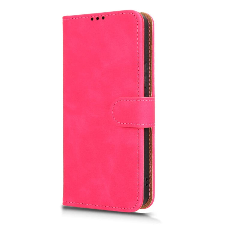 For vivo iQOO Z9 5G Leather Case Skin-Feel Anti-Drop Wallet Flip Phone Cover - Rose