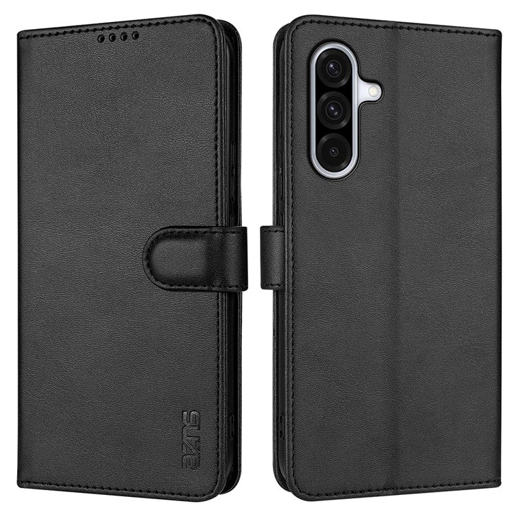 AZNS For Samsung Galaxy A36 5G Case PU Leather Wallet Phone Cover - Black