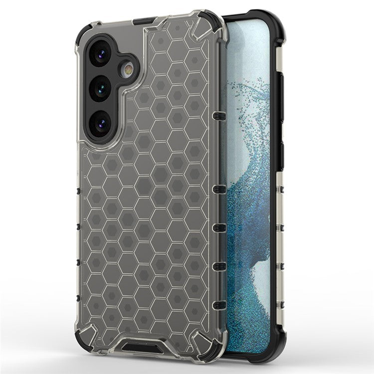 For Samsung Galaxy A26 5G Case PC+TPU Phone Cover Honeycomb Shape - Black