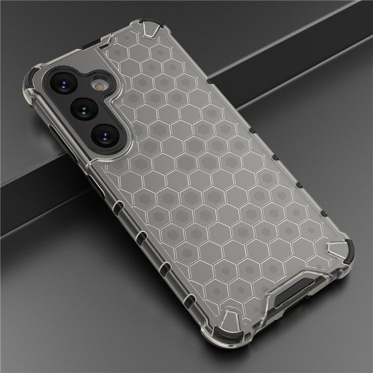 For Samsung Galaxy A26 5G Case PC+TPU Phone Cover Honeycomb Shape - Black