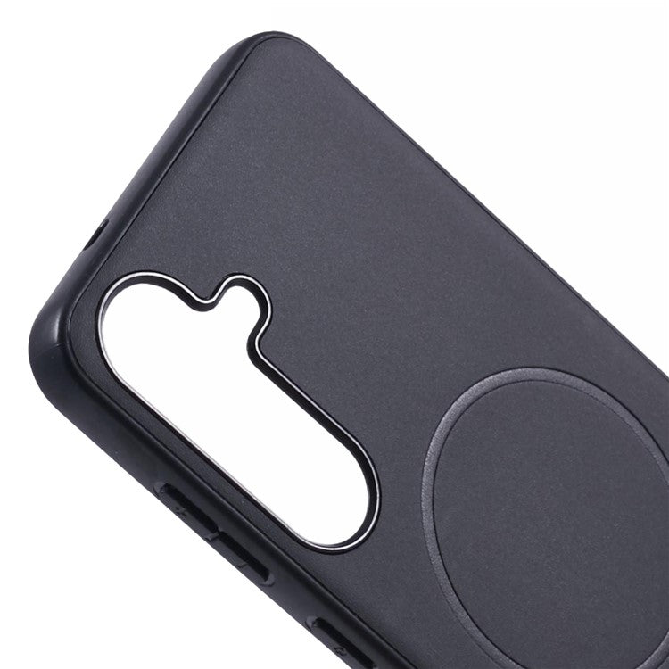 X-LEVEL For Samsung Galaxy S24+ Case Compatible with MagSafe PC+TPU+PU Phone Back Cover - Black