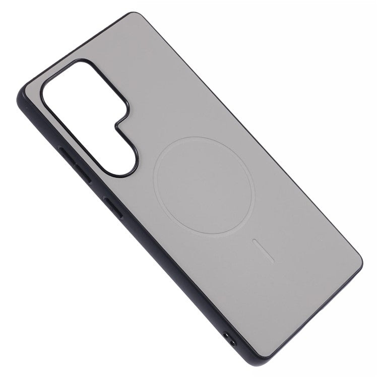 X-LEVEL For Samsung Galaxy S24 Ultra Case Compatible with MagSafe PC+TPU+PU Phone Back Cover - Grey