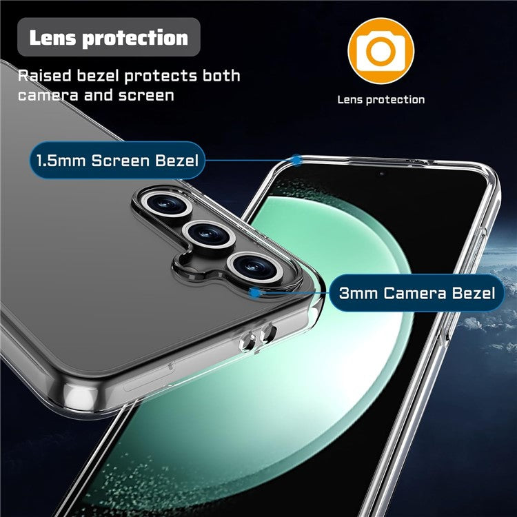 For Samsung Galaxy A16 5G  /  4G Clear TPU Anti-Scratch Phone Case + 2.5D Arc Edge Screen Protector