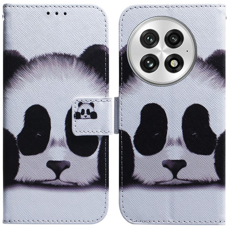 For OnePlus 13 Wallet Case Pattern Print Leather Phone Cover - Panda