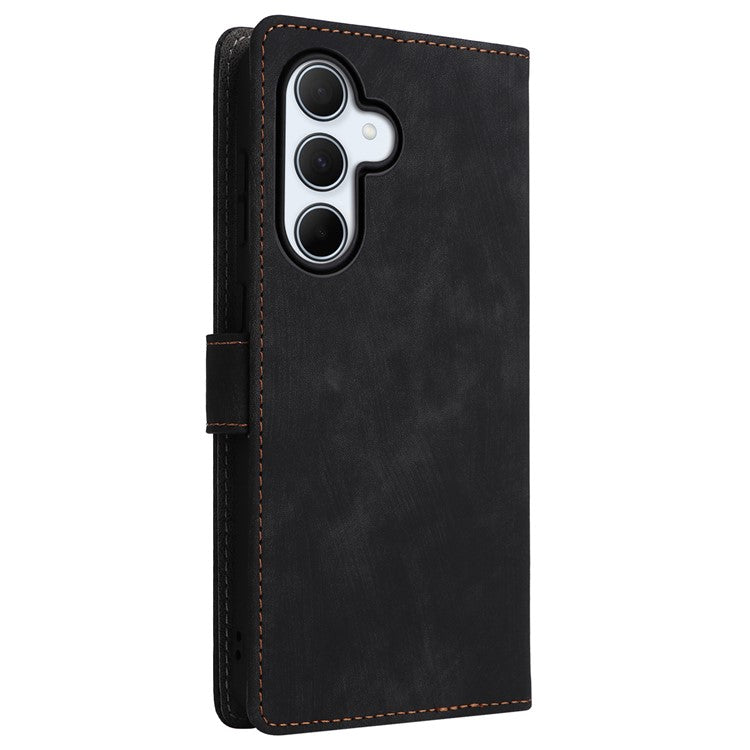 For Samsung Galaxy A56 5G Wallet Case RFID Blocking PU Leather Cover Stand View - Black