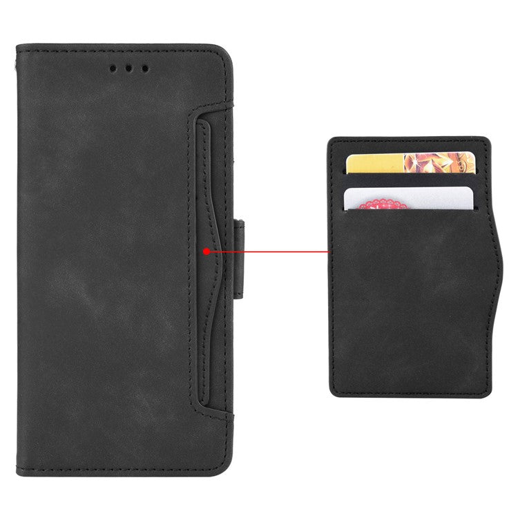 For Samsung Galaxy A36 5G Leather Case Phone Wallet Cover with Multiple Card Slots - Black