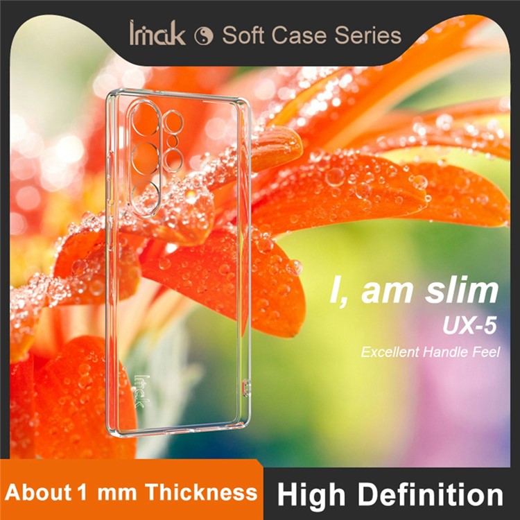 IMAK UX-5 Series Phone Cover for Samsung Galaxy S25 Ultra Case Shockproof TPU Clear Slim Phone Back Cover