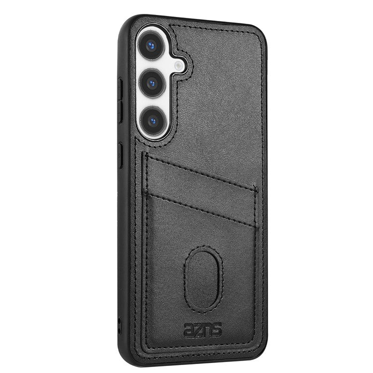 AZNS K1 Series For Samsung Galaxy A36 5G Case Calf Texture Anti-Drop PU+TPU Phone Cover - Black