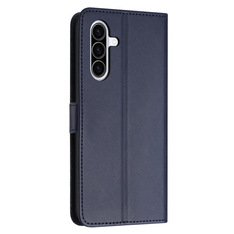 For Samsung Galaxy A26 5G Wallet Phone Case Leather Stand Cover with Strap - Blue