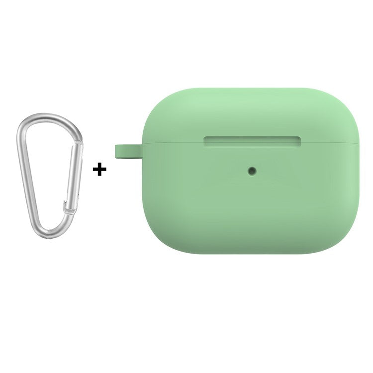 ENKAY HAT PRINCE For Apple AirPods Pro 2 Bluetooth Earphone Thickened Silicone Case Drop-proof Earbud Cover with Hook - Mint Green