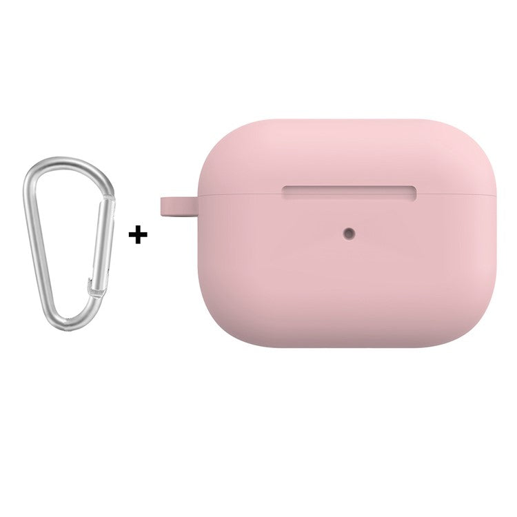 ENKAY HAT PRINCE For Apple AirPods Pro 2 Bluetooth Earphone Thickened Silicone Case Drop-proof Earbud Cover with Hook - Pink