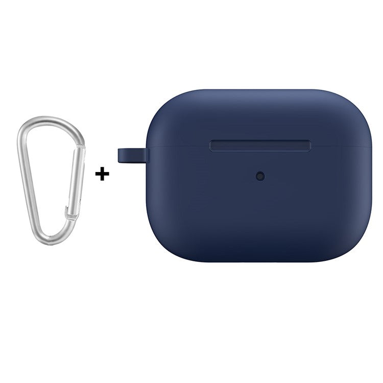 ENKAY HAT PRINCE For Apple AirPods Pro 2 Bluetooth Earphone Thickened Silicone Case Drop-proof Earbud Cover with Hook - Dark Blue