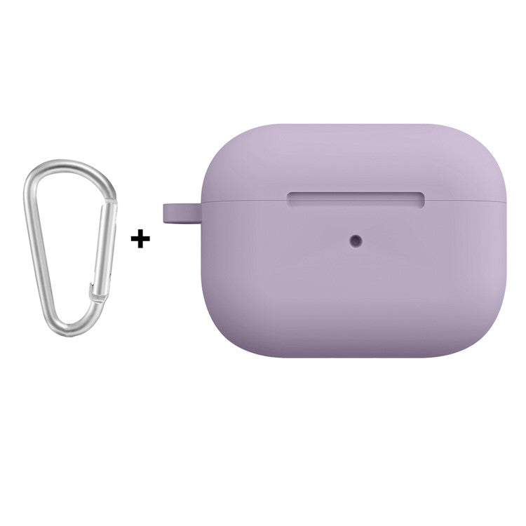 ENKAY HAT PRINCE For Apple AirPods Pro 2 Bluetooth Earphone Thickened Silicone Case Drop-proof Earbud Cover with Hook - Purple