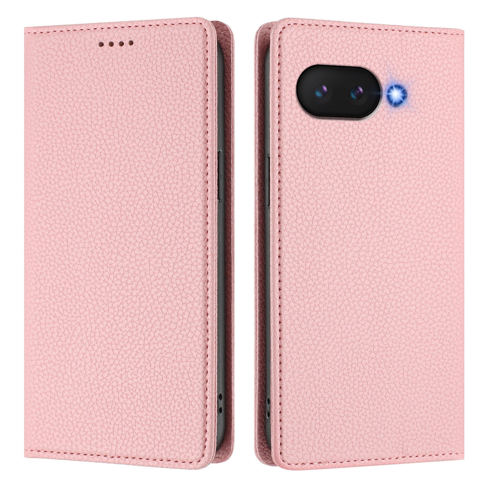 For Google Pixel 9a Wallet Case RFID Blocking Litchi Texture Leather Mobile Cover - Pink