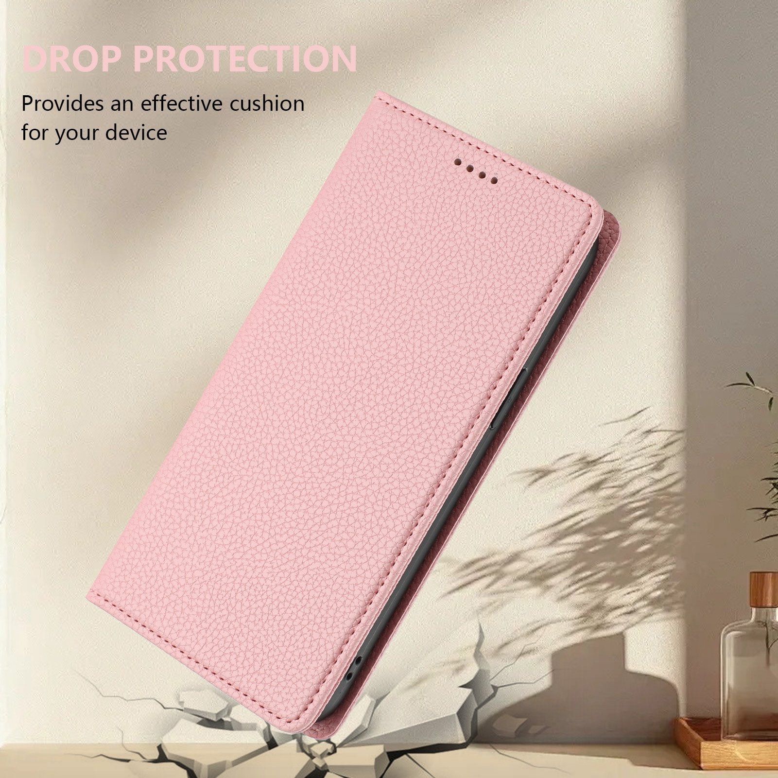 For Google Pixel 9a Wallet Case RFID Blocking Litchi Texture Leather Mobile Cover - Pink