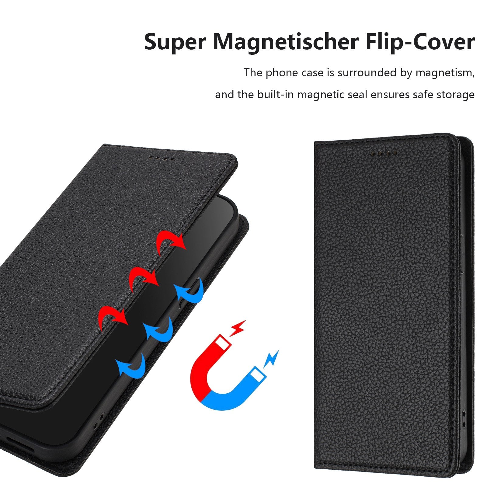 For Google Pixel 9a Wallet Case RFID Blocking Litchi Texture Leather Mobile Cover - Black