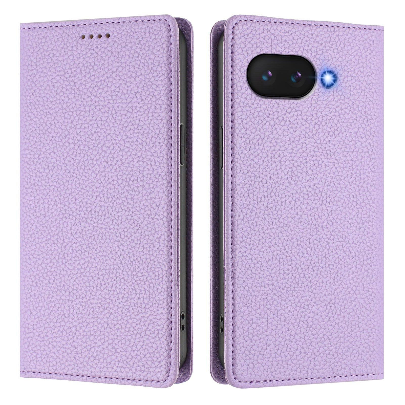 For Google Pixel 9a Wallet Case RFID Blocking Litchi Texture Leather Mobile Cover - Light Purple