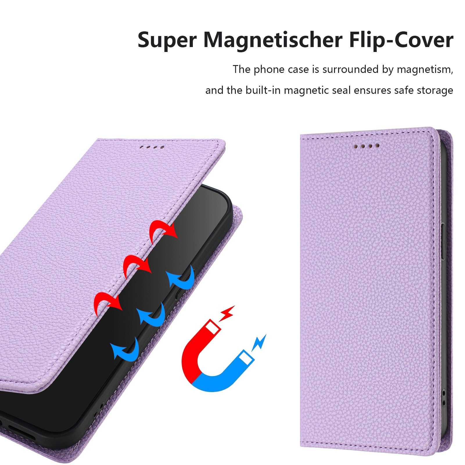 For Google Pixel 9a Wallet Case RFID Blocking Litchi Texture Leather Mobile Cover - Light Purple