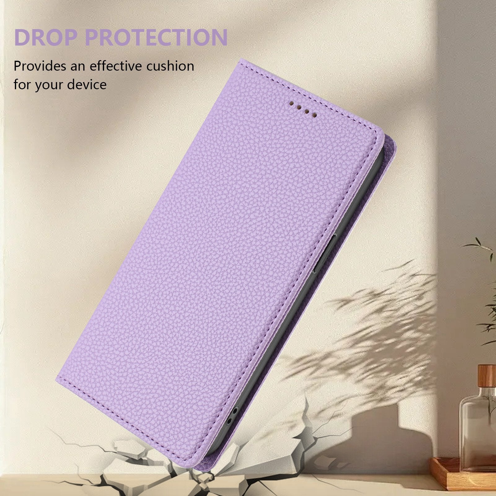 For Google Pixel 9a Wallet Case RFID Blocking Litchi Texture Leather Mobile Cover - Light Purple