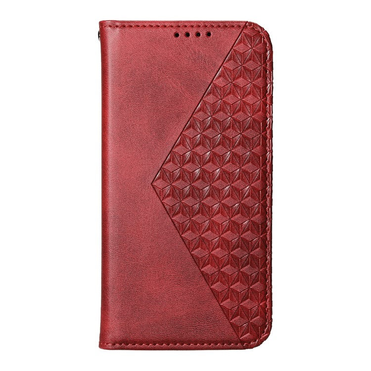 For Google Pixel 9a Case Calf Texture PU Leather Phone Cover with Wallet - Red