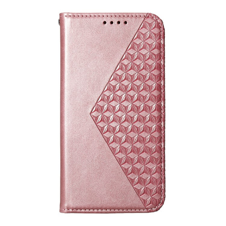 For Google Pixel 9a Case Calf Texture PU Leather Phone Cover with Wallet - Rose Gold