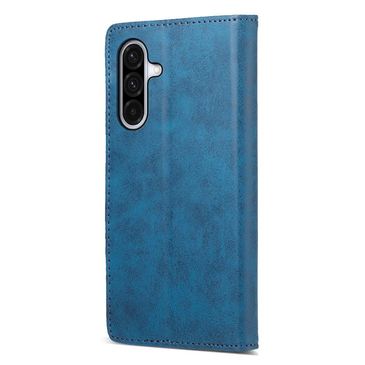 DF-05 For Samsung Galaxy A56 5G Wallet Case RFID Blocking PU Leather Phone Cover - Blue