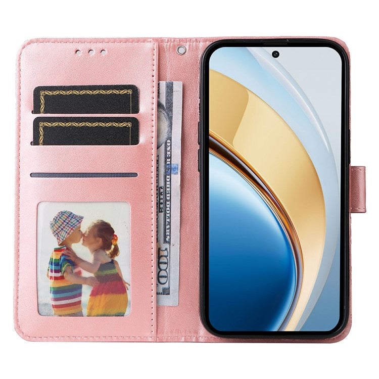 Leather Case for vivo Y300 5G / Y200 5G / V40 Lite (Indonesia) 5G / 4G Sunflower Wallet Cover - Pink