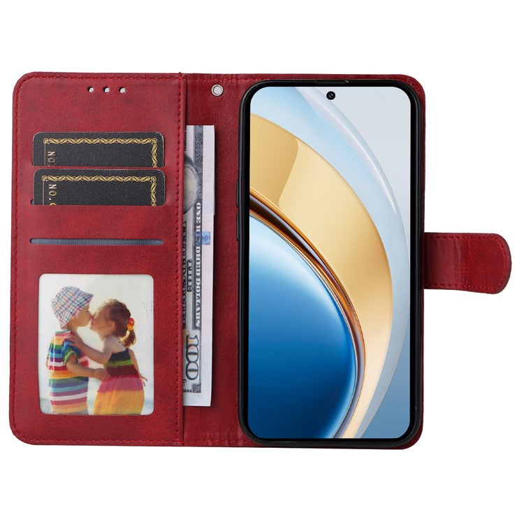 Wallet Case for vivo Y300 5G / Y200 5G / V40 Lite (Indonesia) 5G / 4G Leather Phone Cover - Red